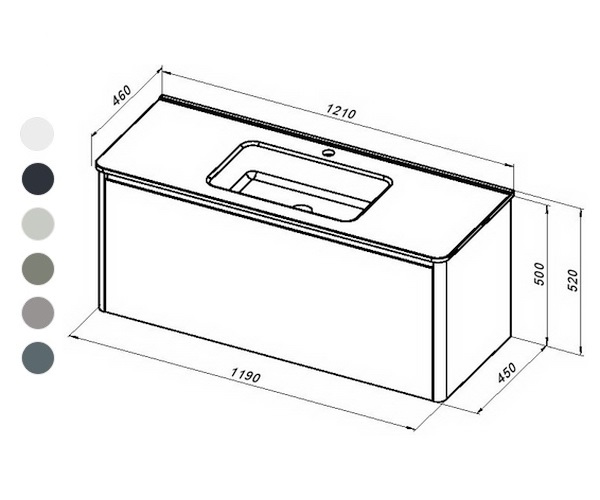 тумба с раковиной ALLEN BRAU GRAVITY 120